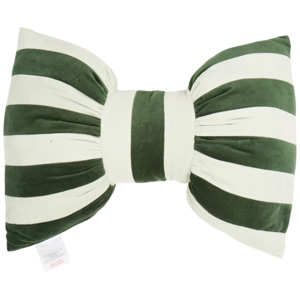 Bow Stripe Festive Velvet Cushion – image 2