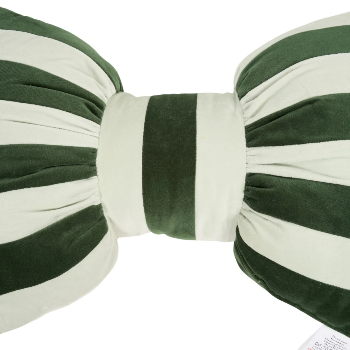 Bow Stripe Festive Velvet Cushion – image 3
