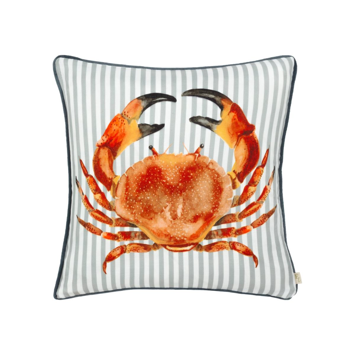 Salcombe Crab Piped Cushion - Multicolour / 80 Feather 20 Polyester / 80 Polyester 20 Feather