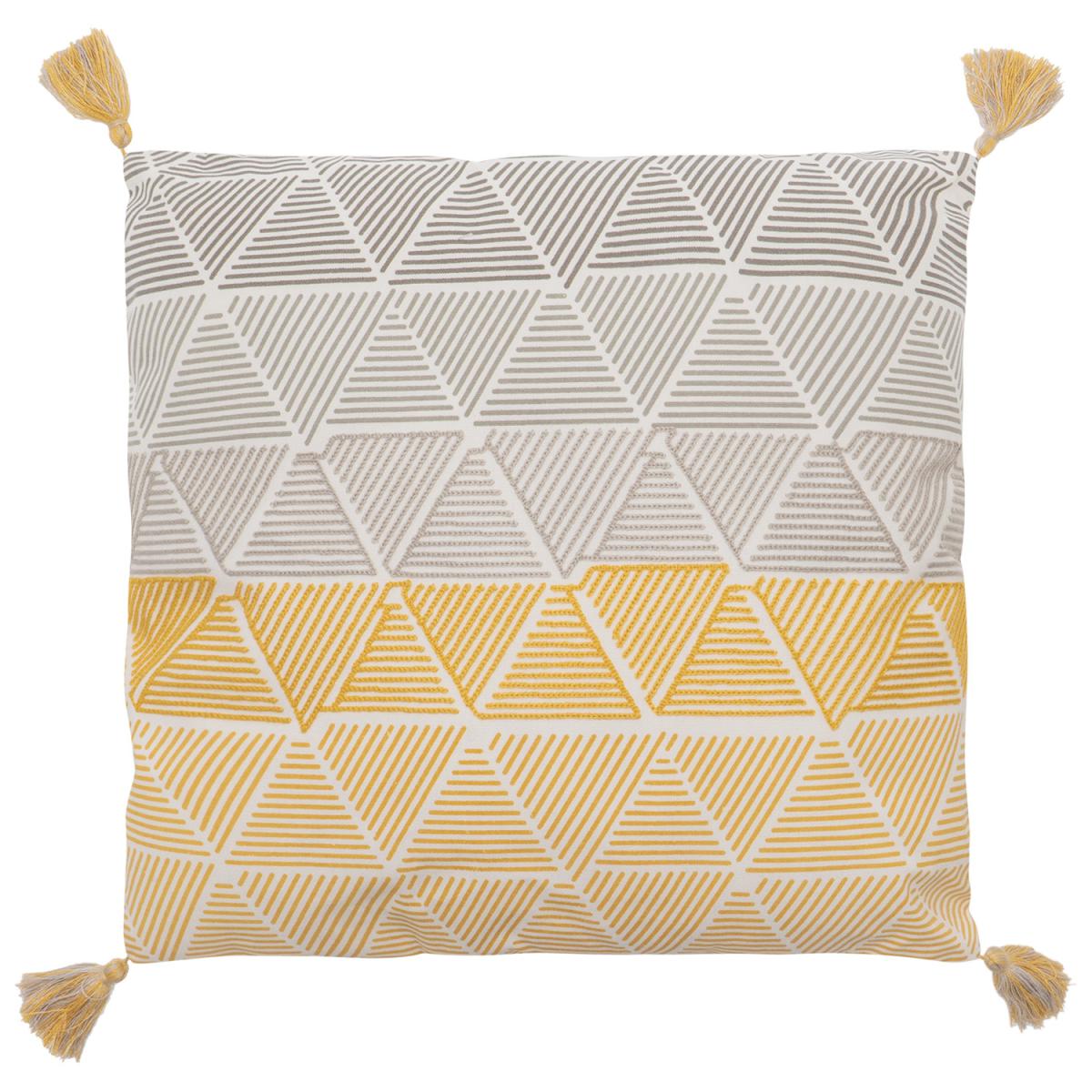 Helsinki Geo Embroidered Cushion - Monochrome – image 4