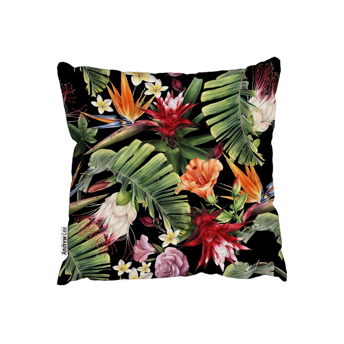 Tropical Flowers Plant Leaves Outdoor Cushion - Green / 45cm – image 2