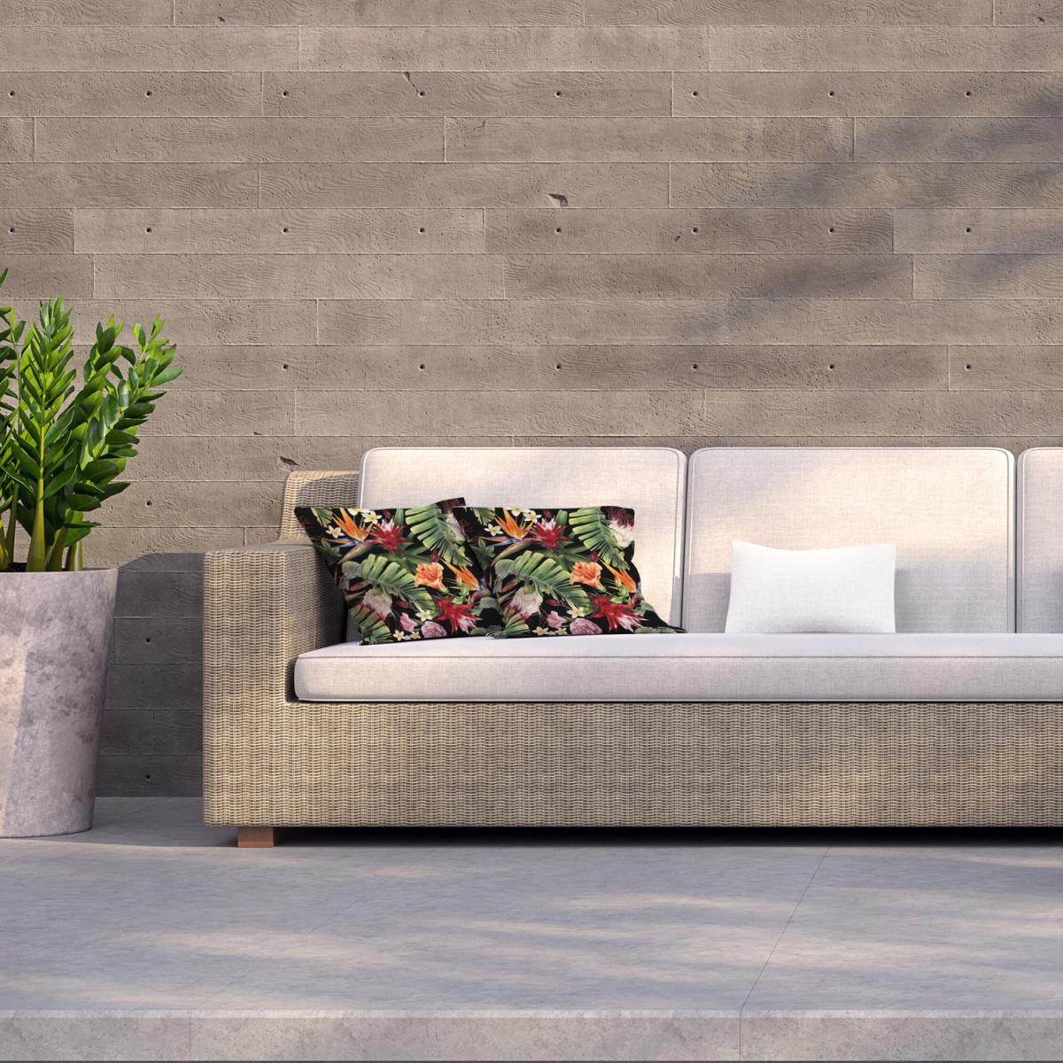 Tropical Flowers Plant Leaves Outdoor Cushion - Green / 45cm – image 1