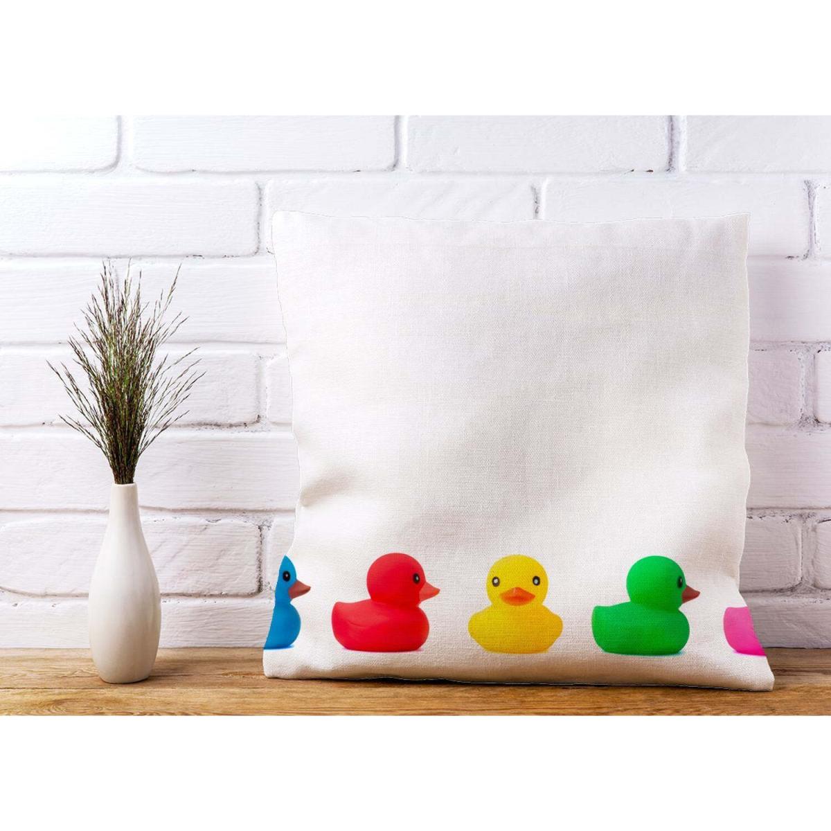 Coloured Rubber Ducks Cushion - Yellow / 60cm – image 2