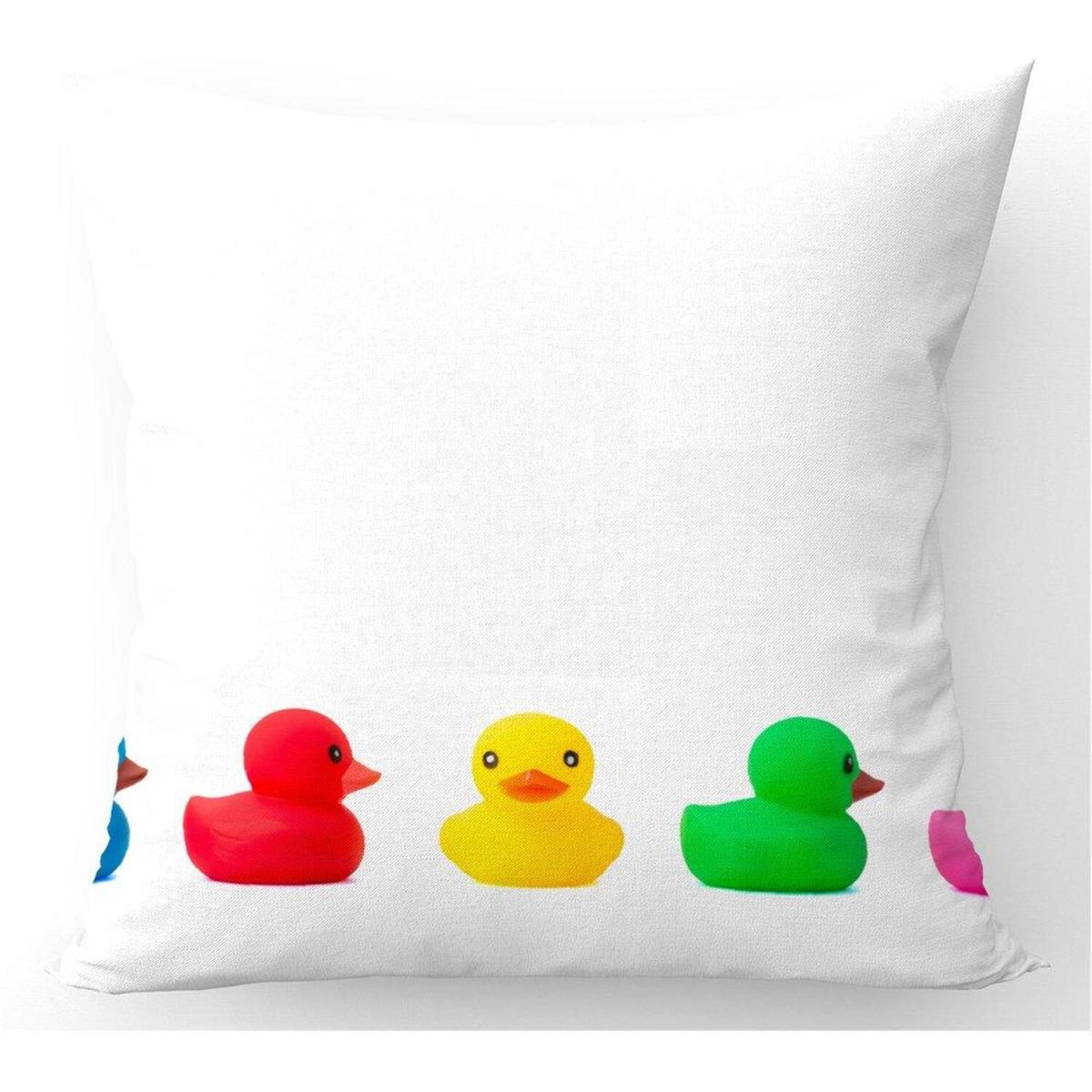 Coloured Rubber Ducks Cushion - Yellow / 60cm – image 3