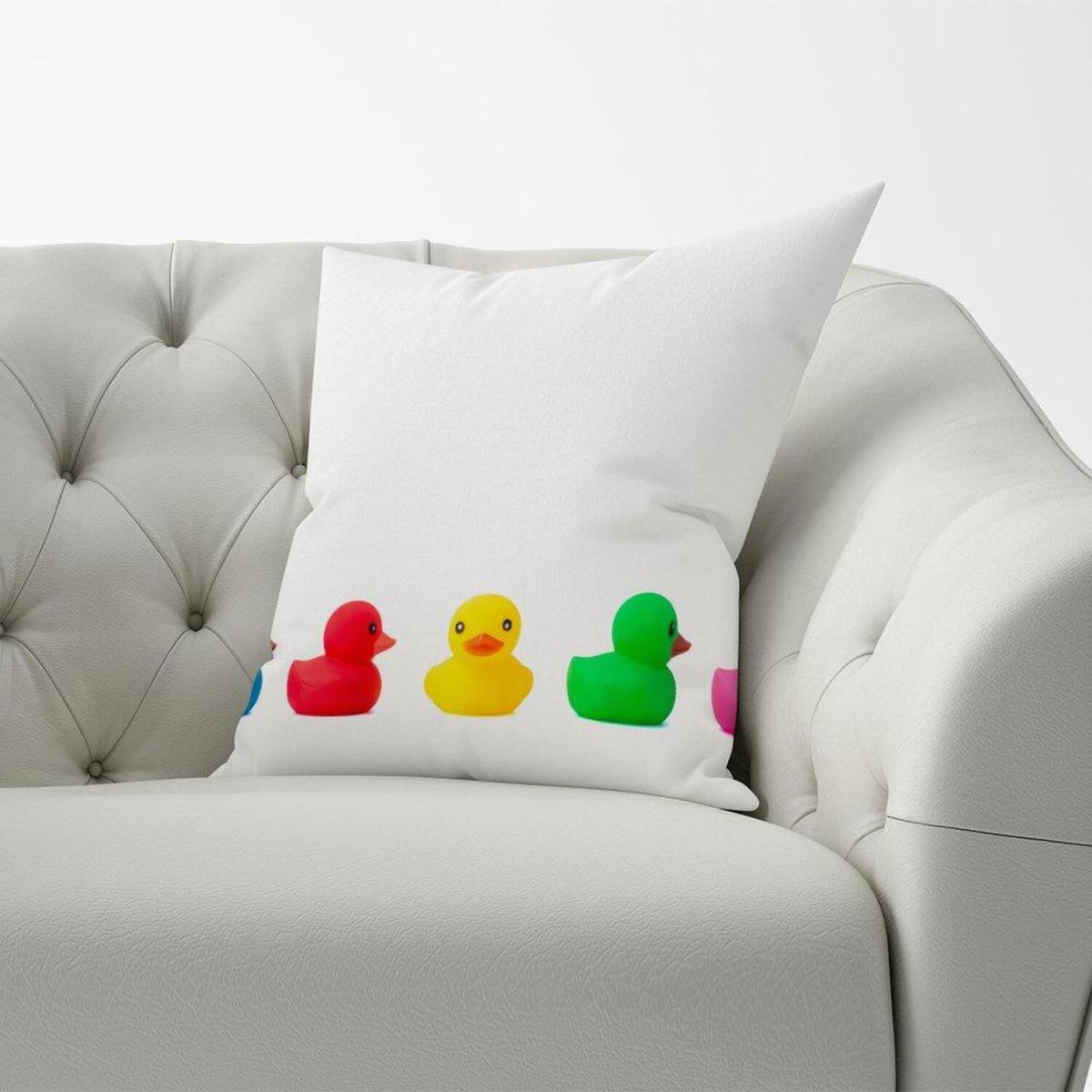 Coloured Rubber Ducks Cushion - Yellow / 60cm – image 4