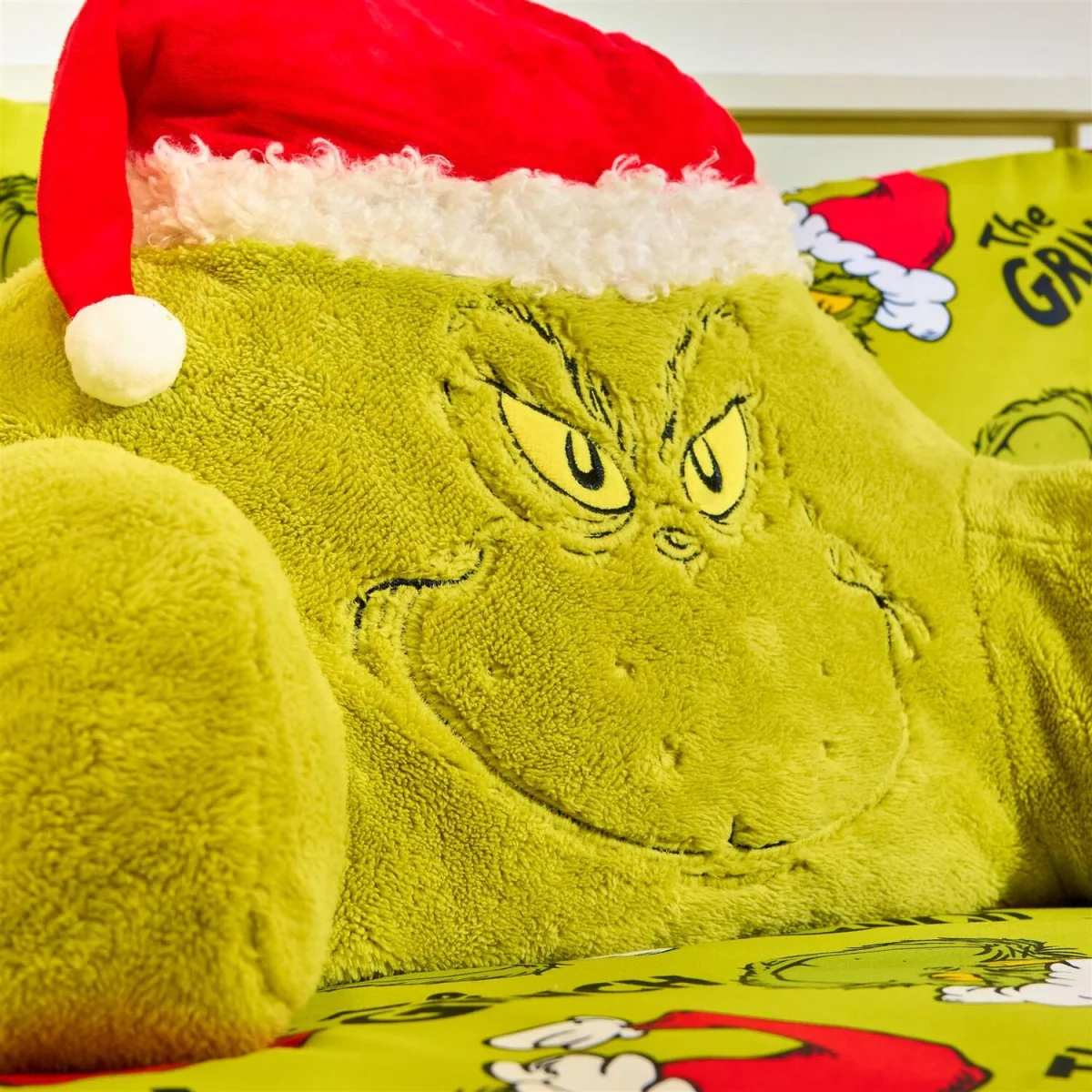 OHS Kids Leopard Fleece Cuddle Cushion - Green – image 3