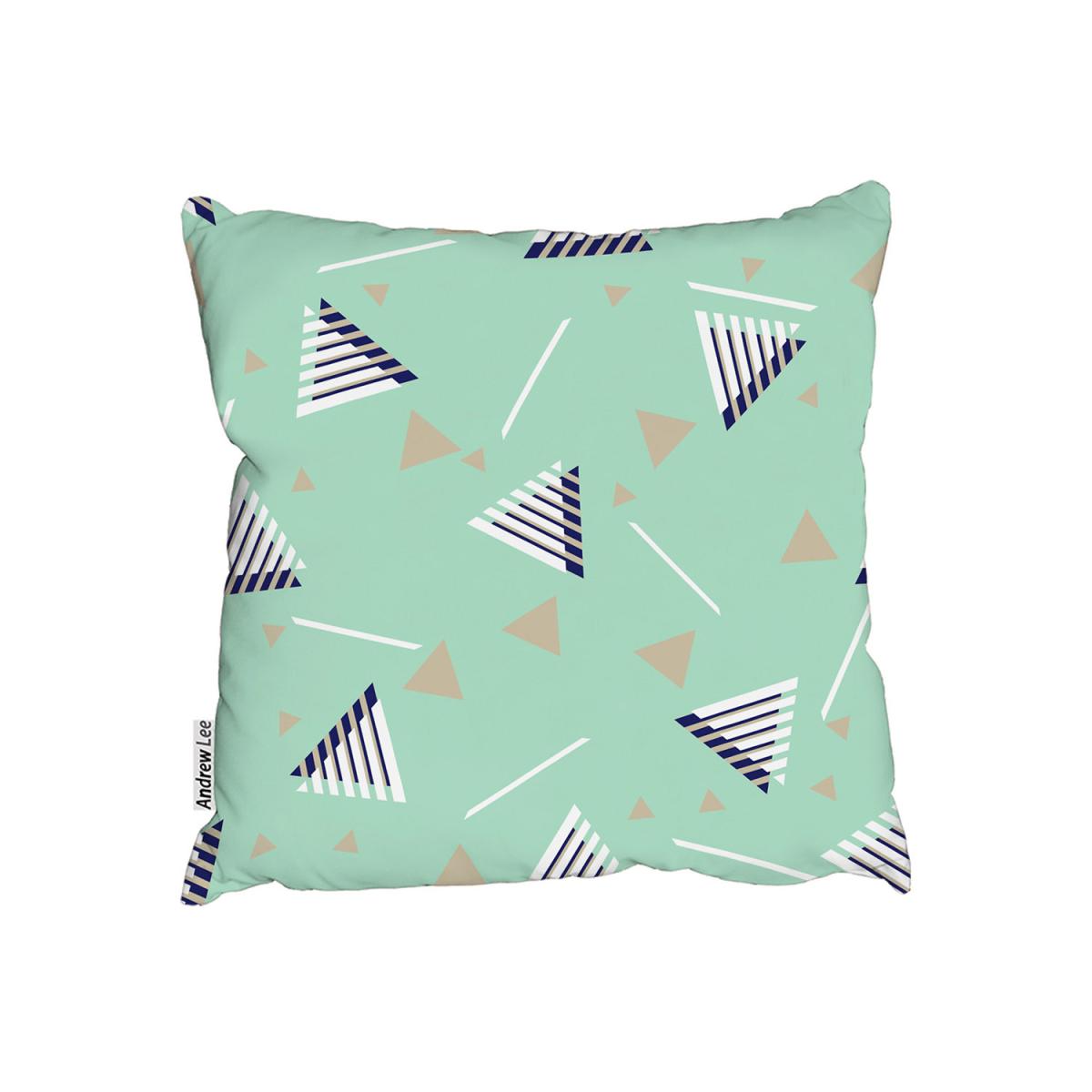 Geometric Triangle Stripes Outdoor Cushion - Green / 45cm – image 2