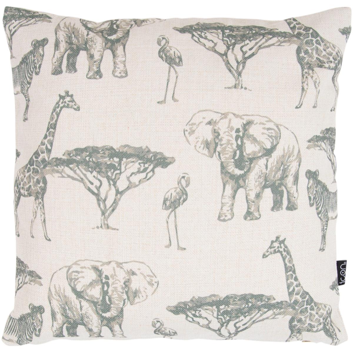 Safari Print Outdoor Cushion (Set of 2) - White – image 4