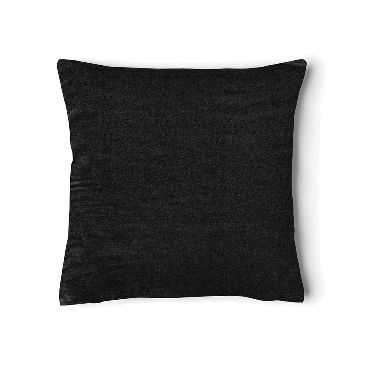 Grace Plain Velvet Soft Cushion - Black / 43cm
