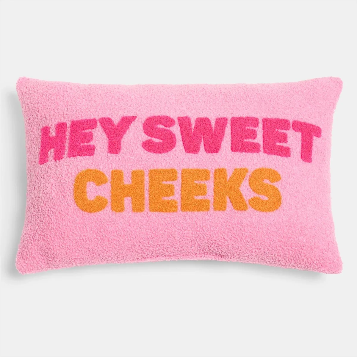 OHS Hey Sweet Cheeks Slogan Cushion - Pink/Orange – image 5