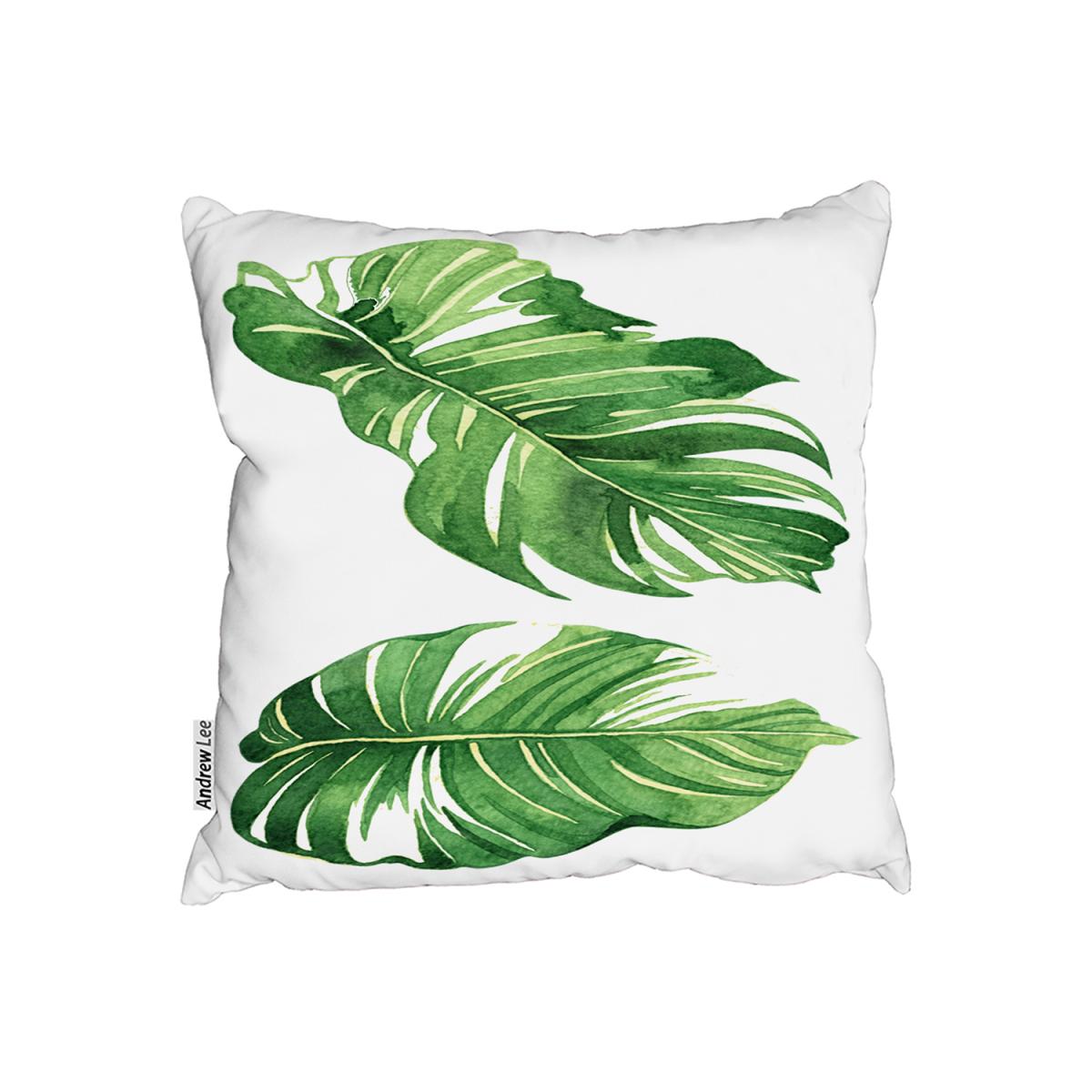 Twin Botanical Leaves Outdoor Cushion - Green / 60cm – image 2