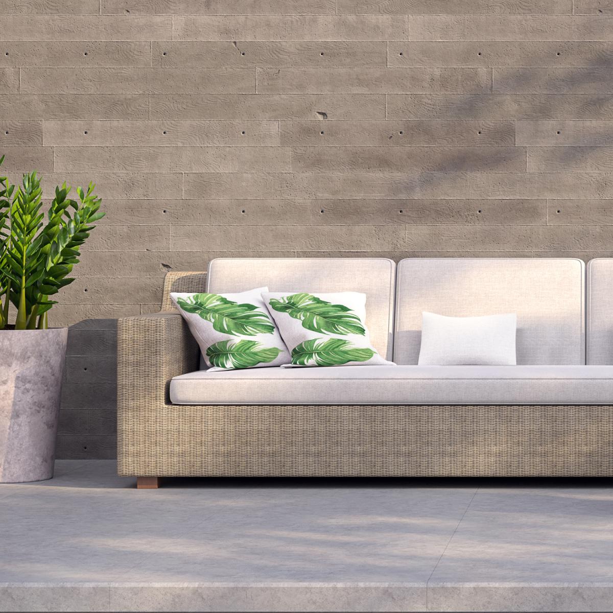 Twin Botanical Leaves Outdoor Cushion - Green / 60cm – image 1