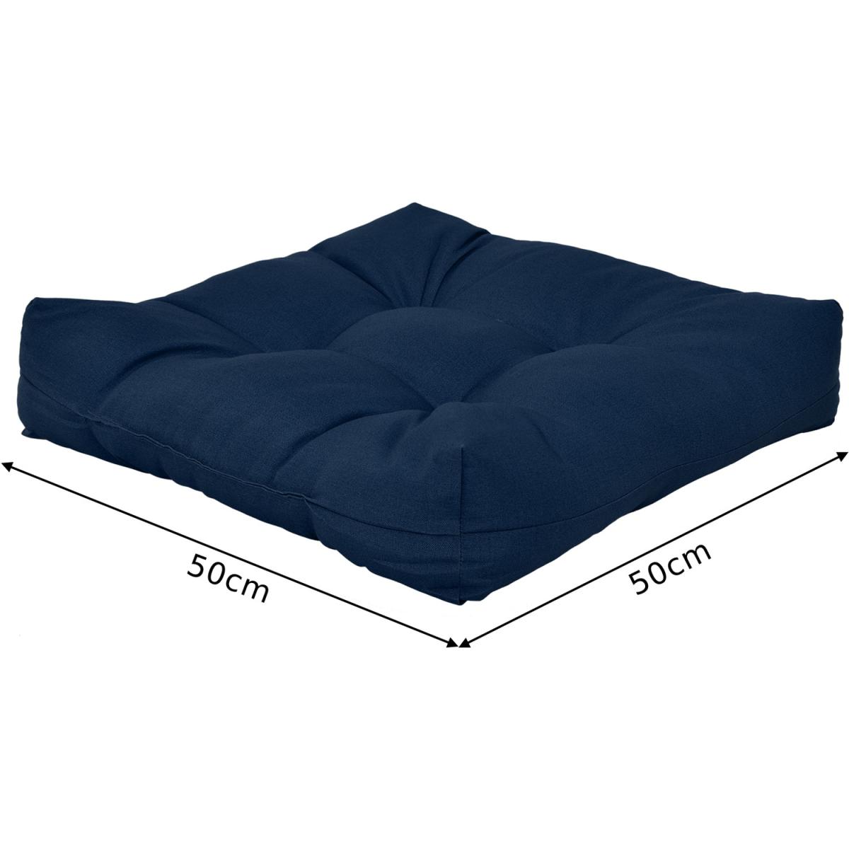 Costway Patio Cushions 50 x 50cm Outdoor Seat Cushions - Navy – image 2