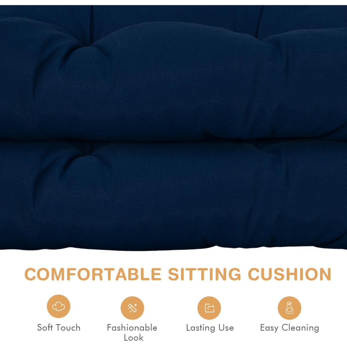 Costway Patio Cushions 50 x 50cm Outdoor Seat Cushions - Navy – image 4