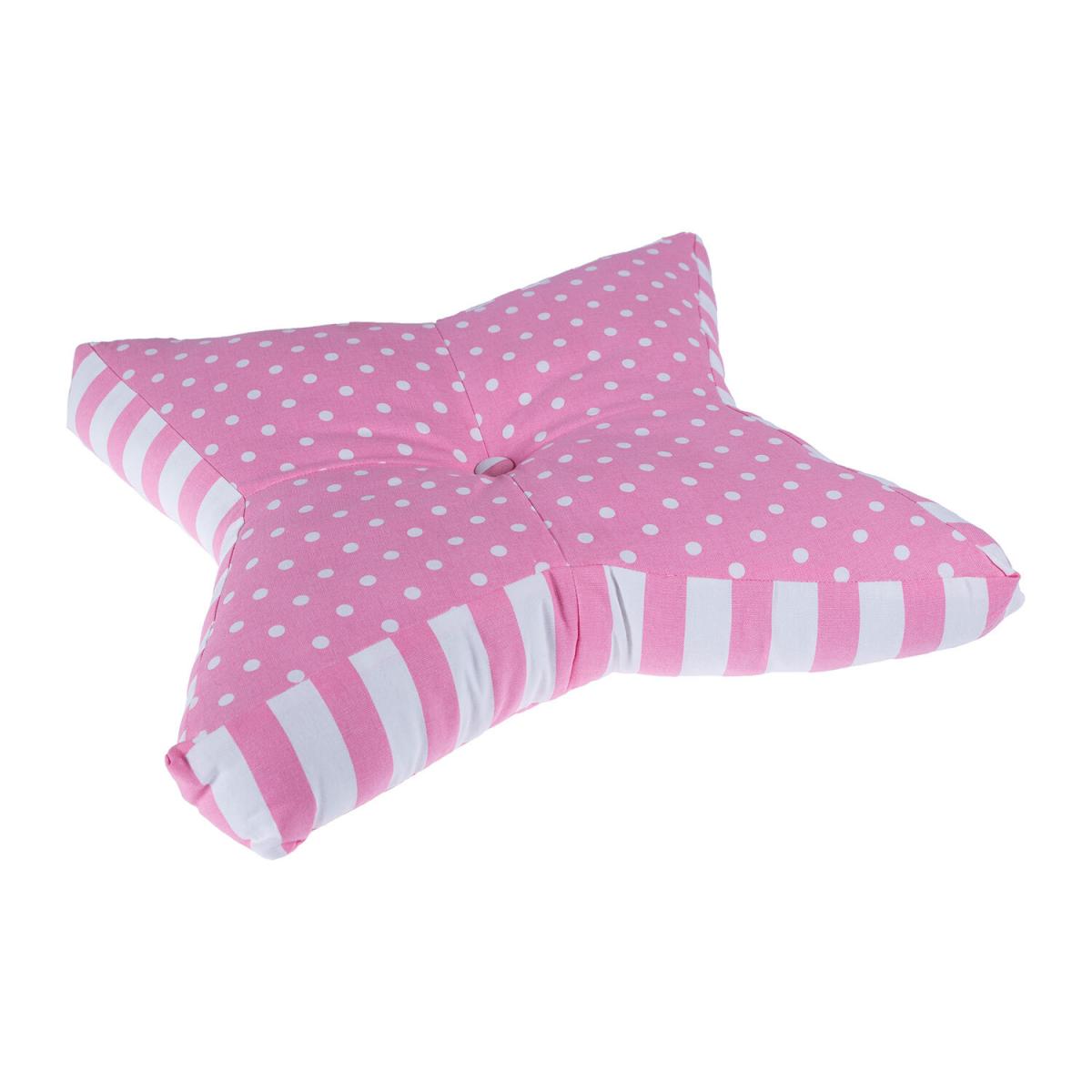 Polka Dots Star Floor Cushion - Pink – image 3