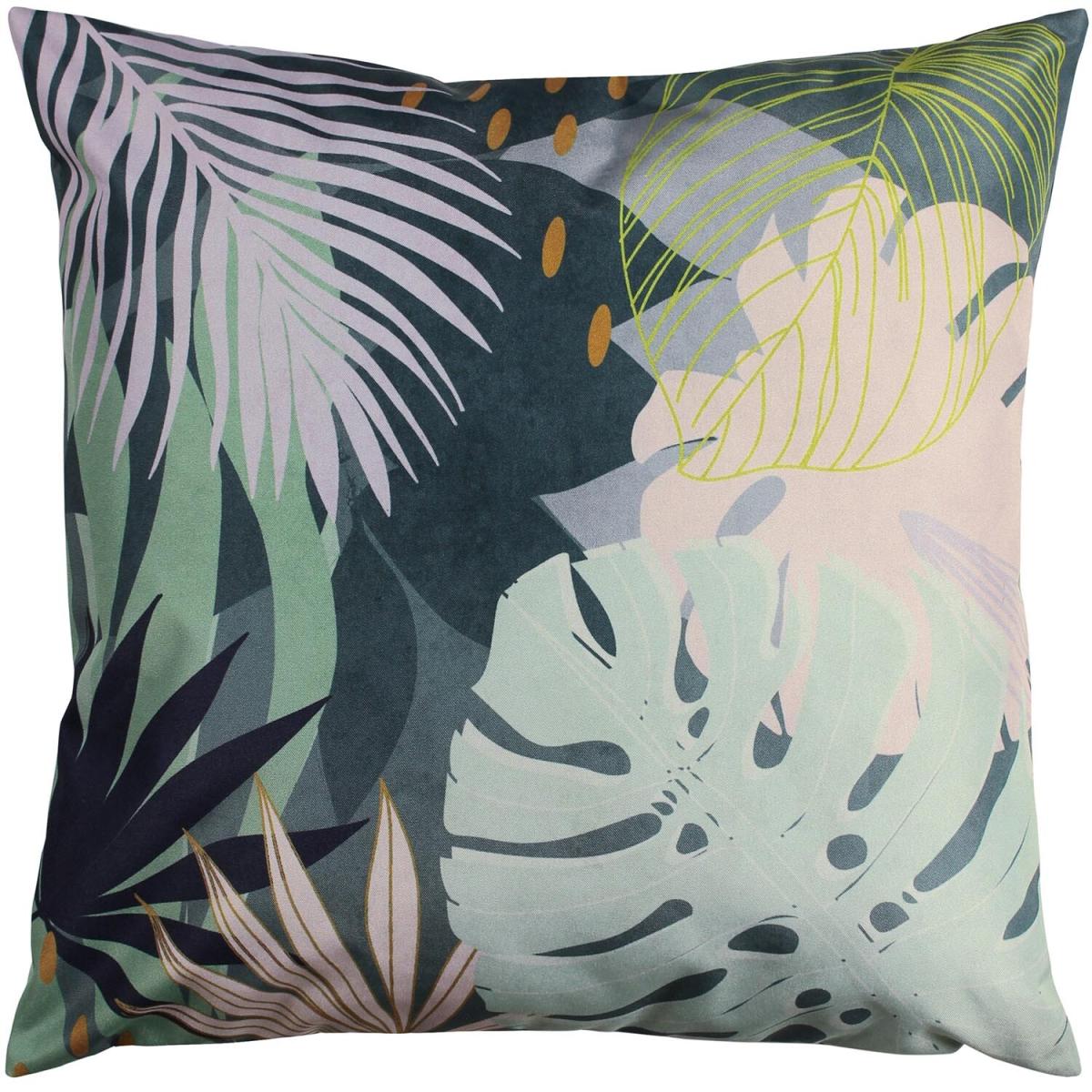 Leafy Outdoor Cushion Teal – image 2