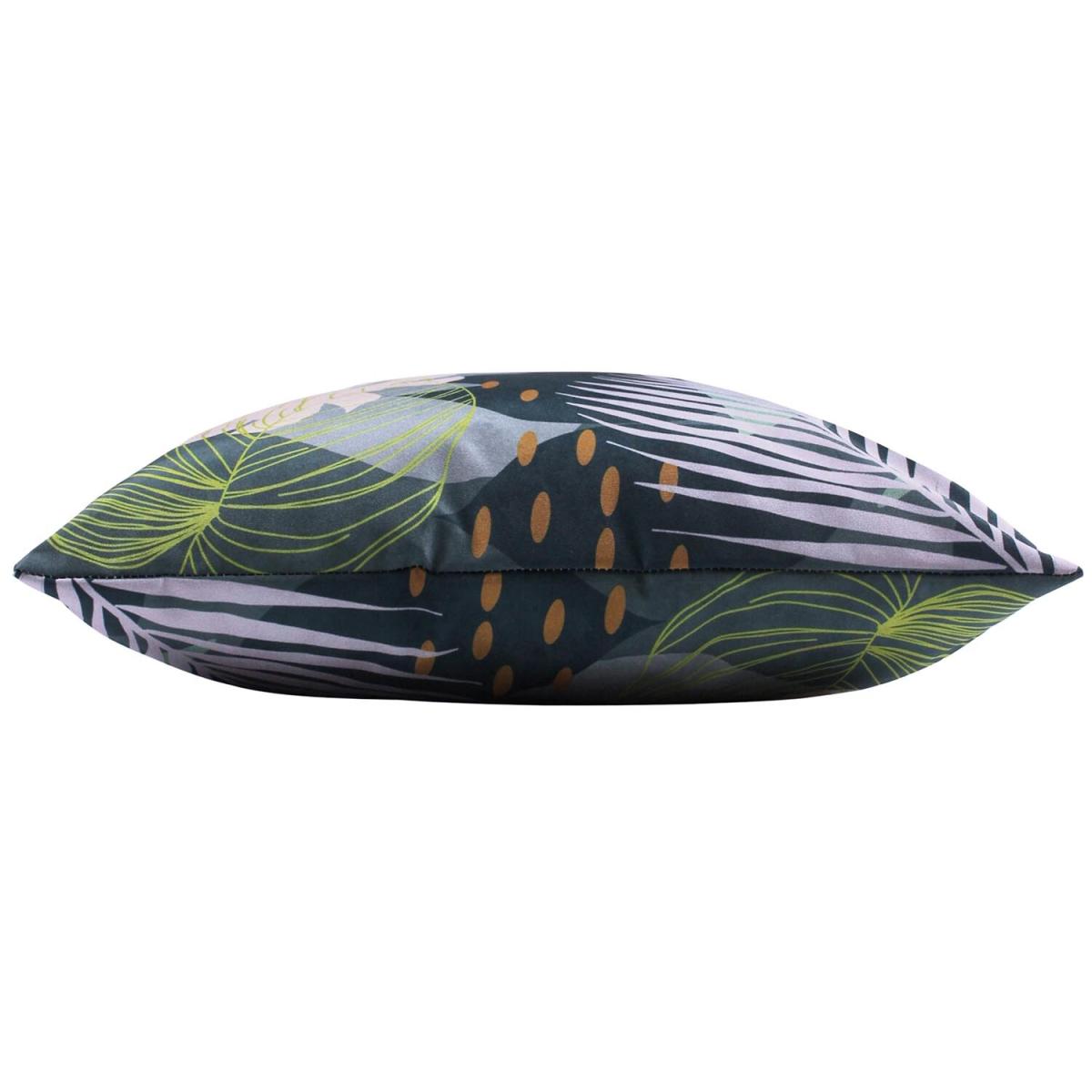 Leafy Outdoor Cushion Teal – image 3