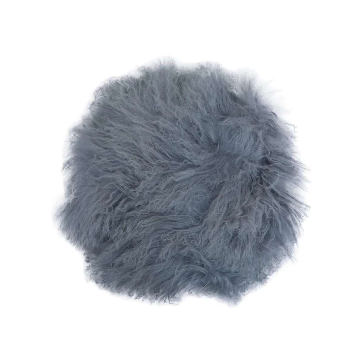 Bosie Real Mongolian Fur Grey Round Cushion - Grey – image 1
