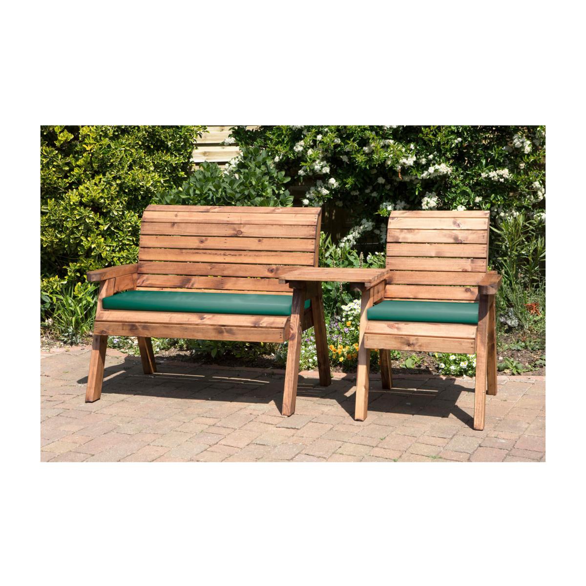 Charles Taylor 3 Seat Companion Set Straight with Seat Cushions - Green – image 1