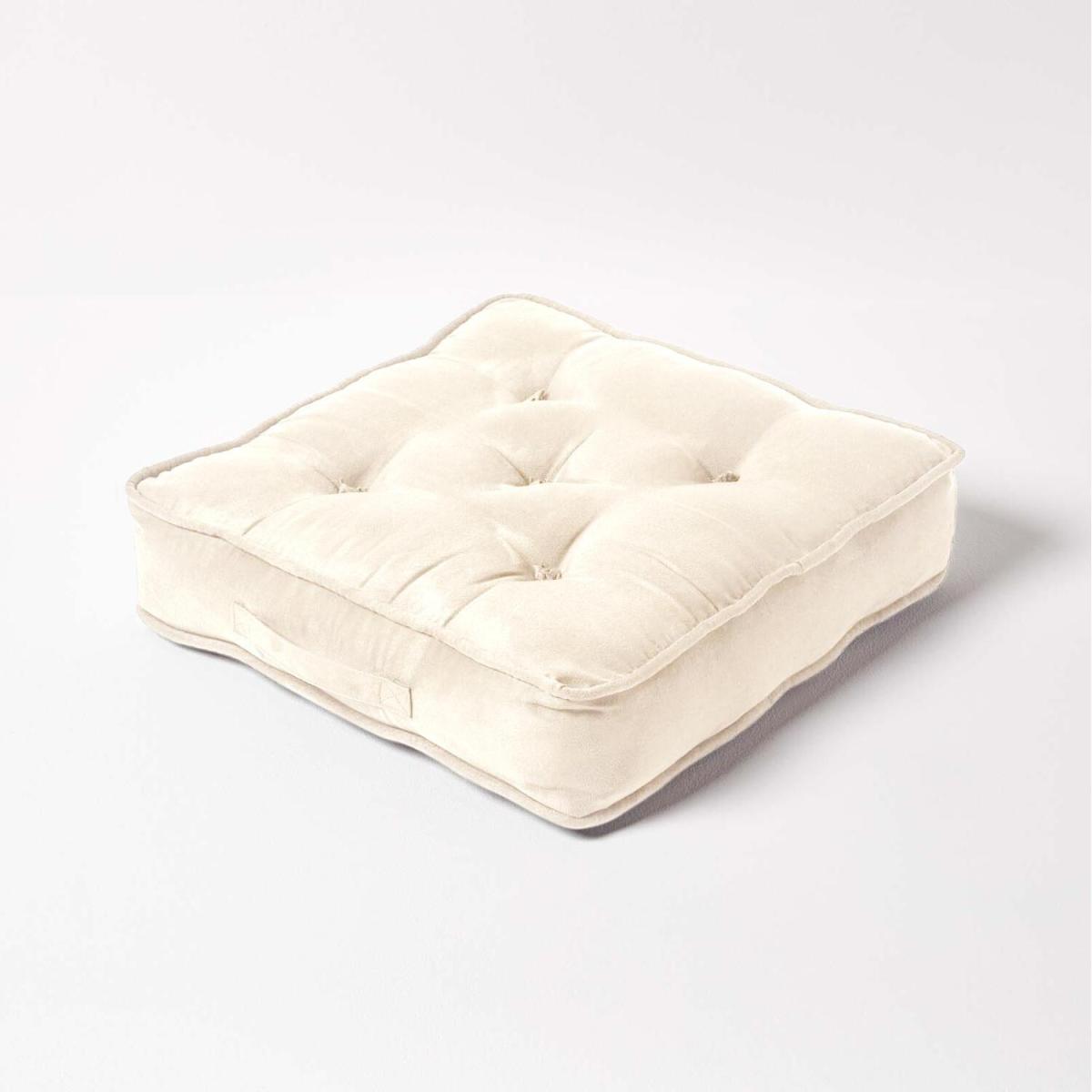 Armchair Booster Cushion with Faux Suede Cover - Cream – image 2