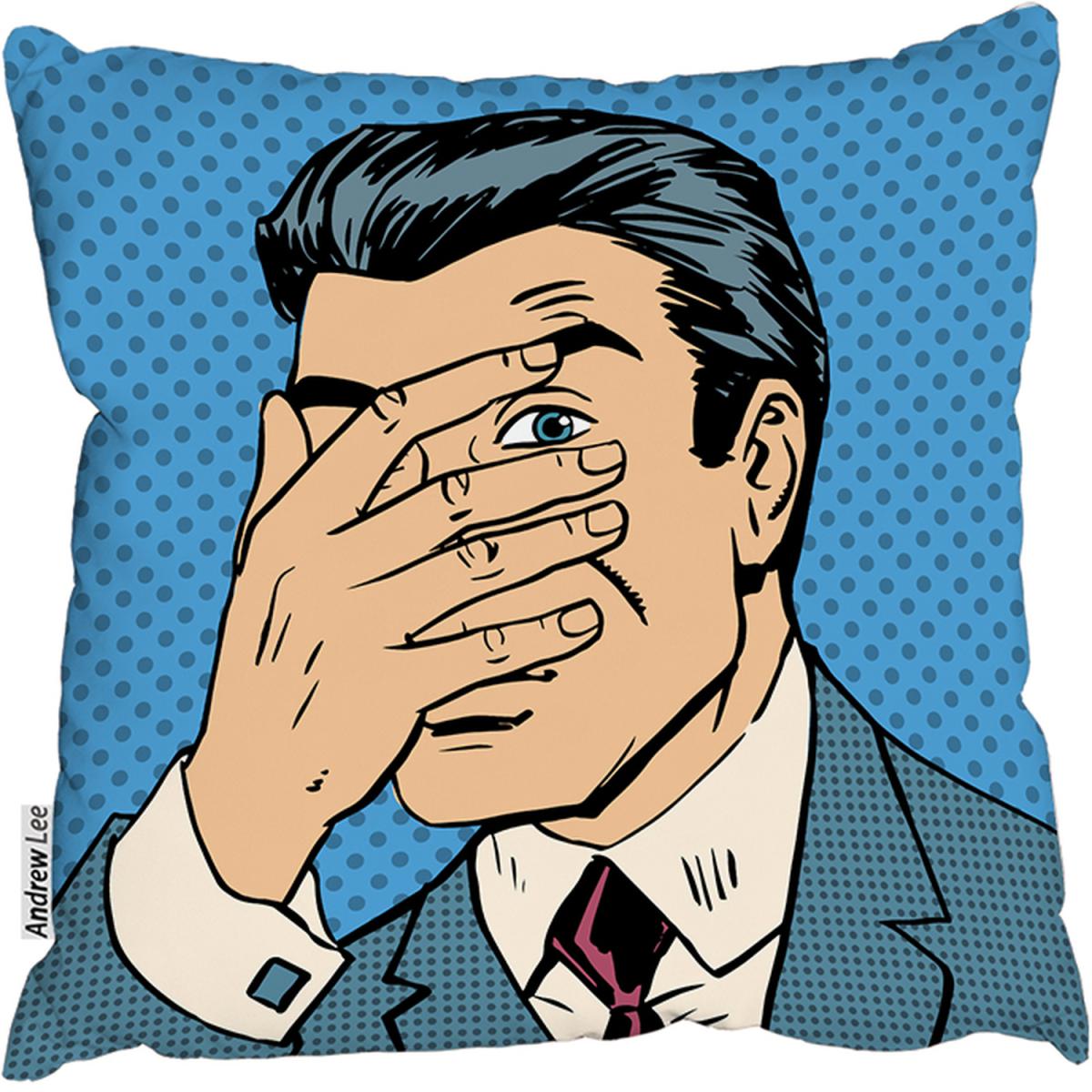 Game Pop Art Comics Retro Style Halftone Cushion - Blue – image 2