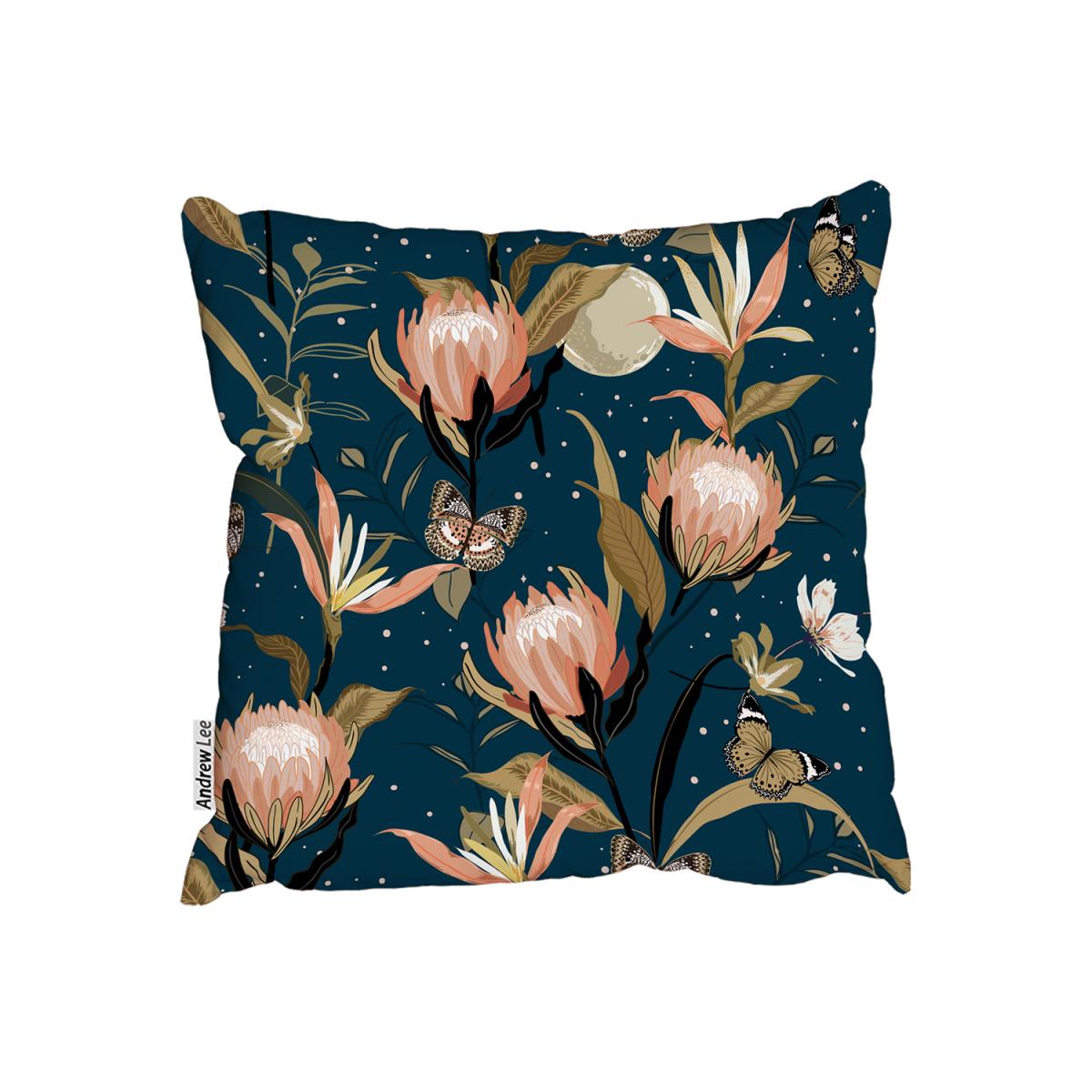 Protea Botanical Garden Outdoor Cushion - Blue / 45cm – image 2