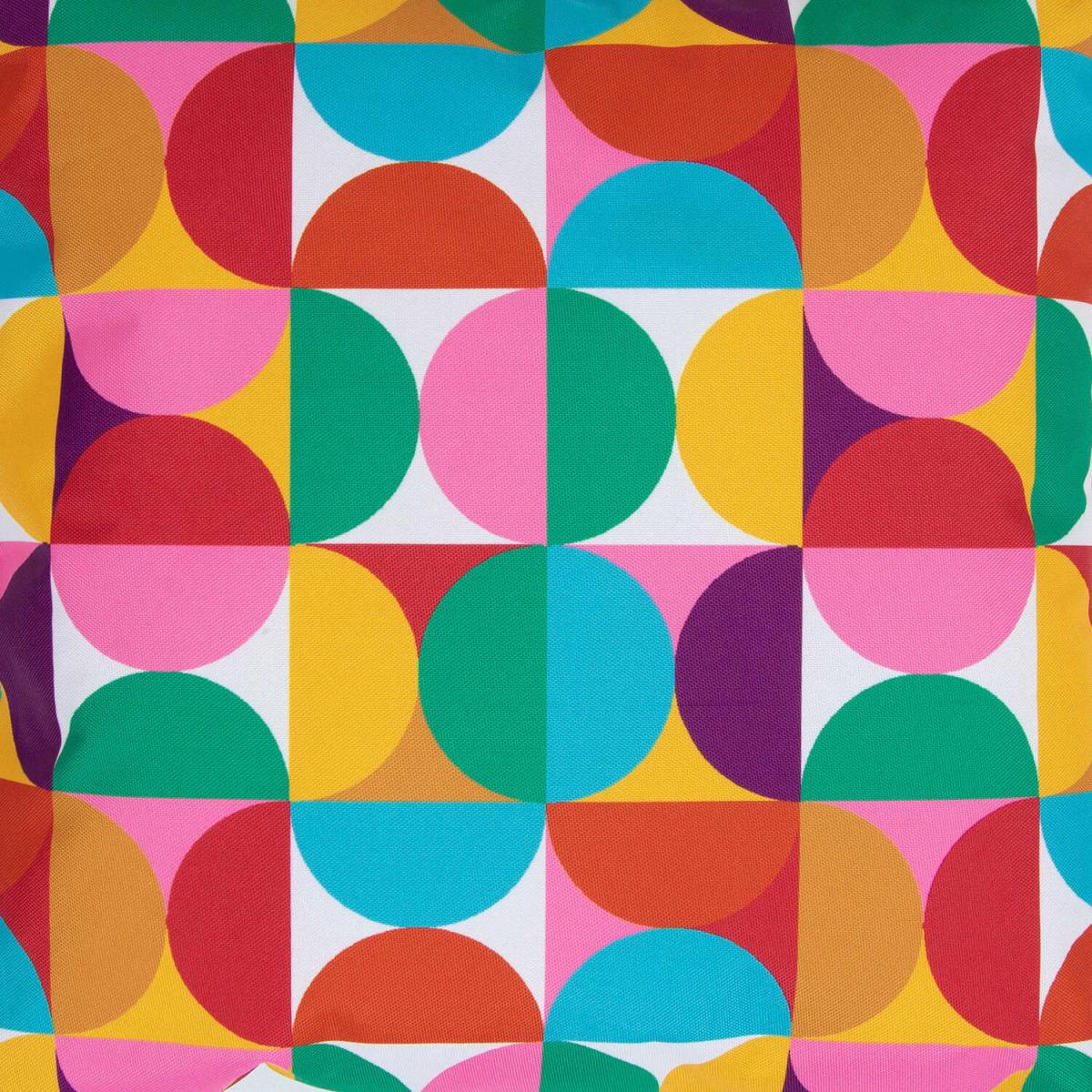 Circular Geometric Outdoor Cushion - Teal – image 4