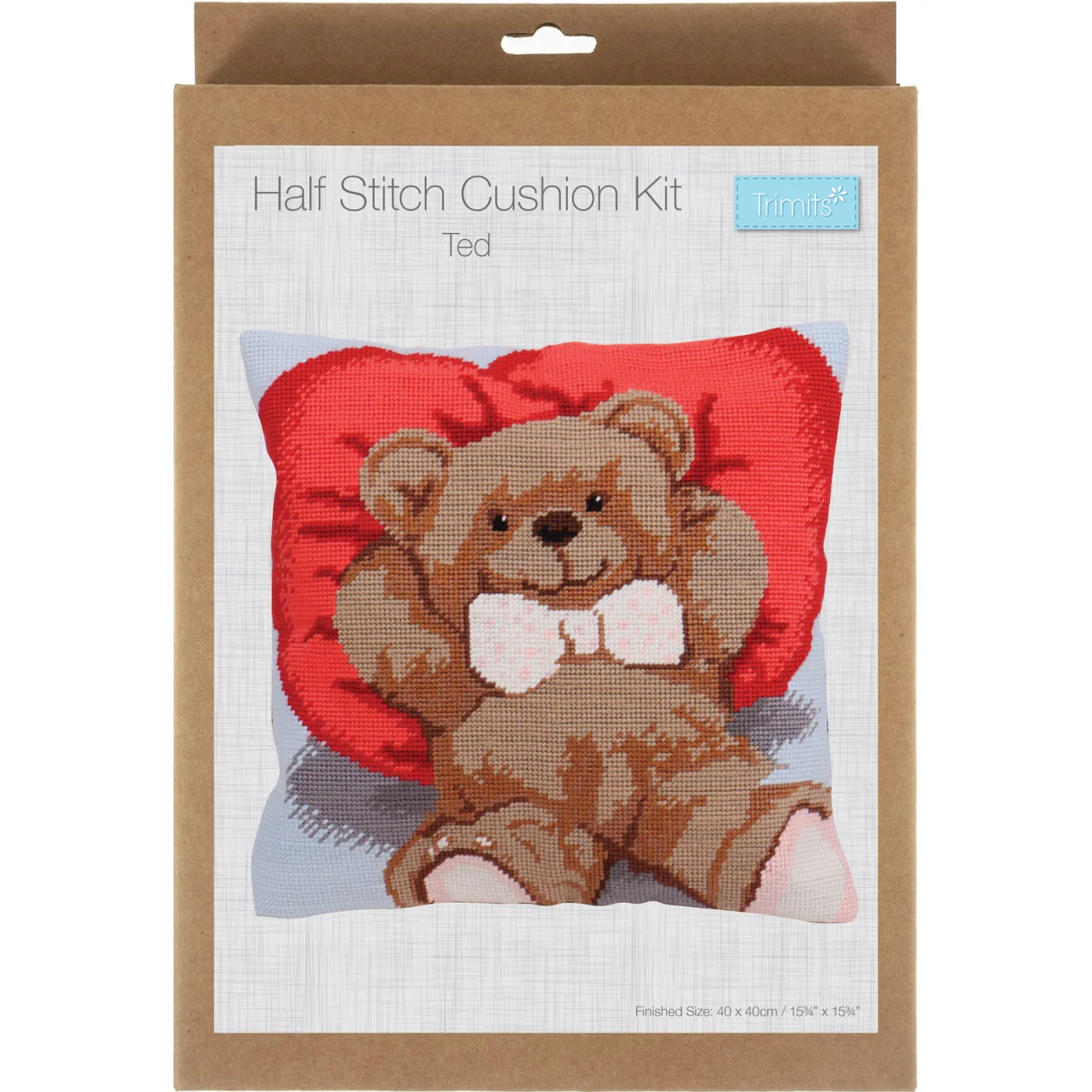 Trimits Half Stitch Cross Cushion Kit Zebra - Ted / TED – image 2