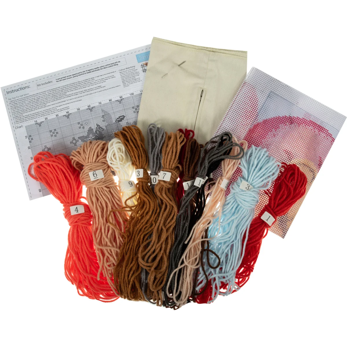 Trimits Half Stitch Cross Cushion Kit Zebra - Ted / TED – image 3