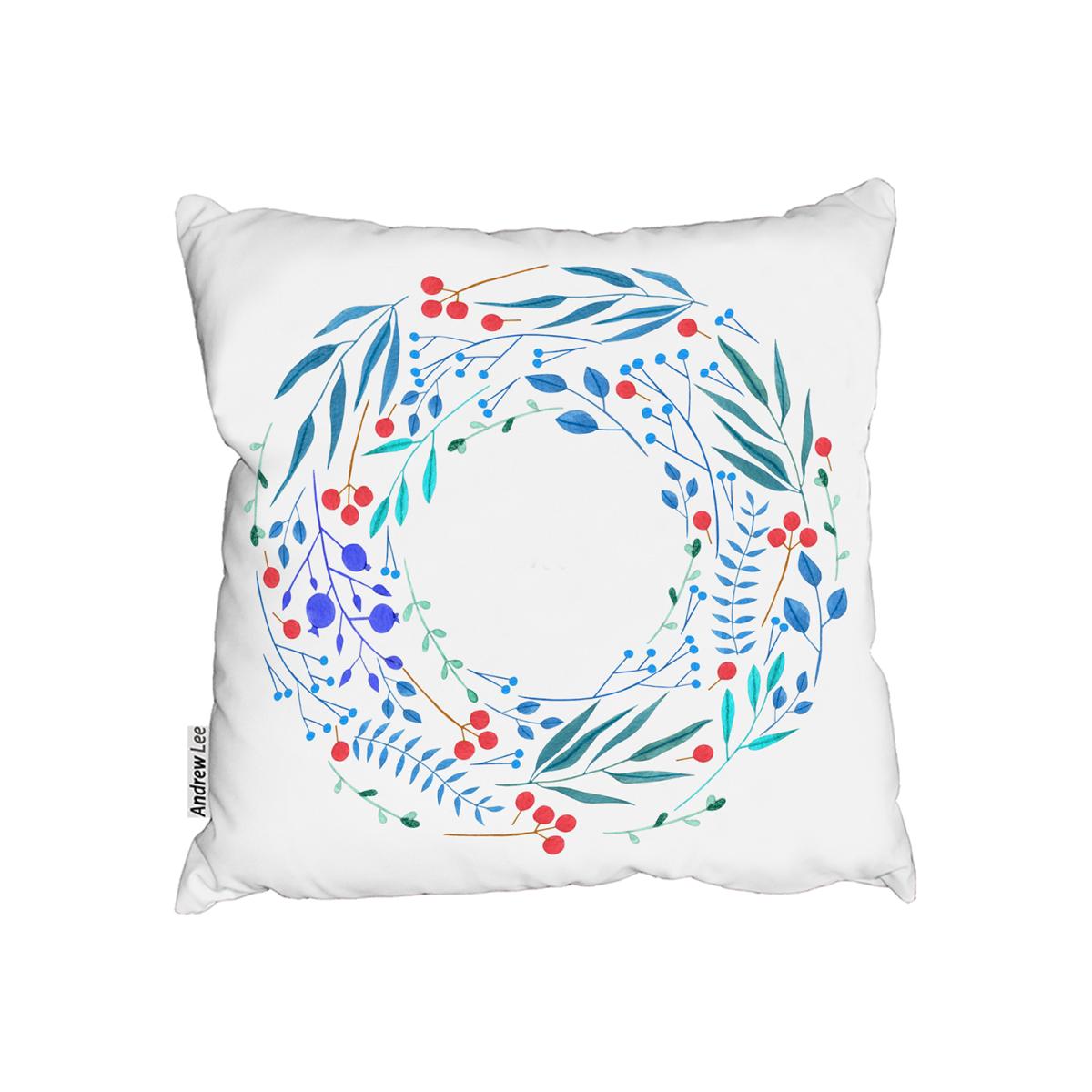Blue Decorative Reath Outdoor Cushion - Blue / 45cm – image 1