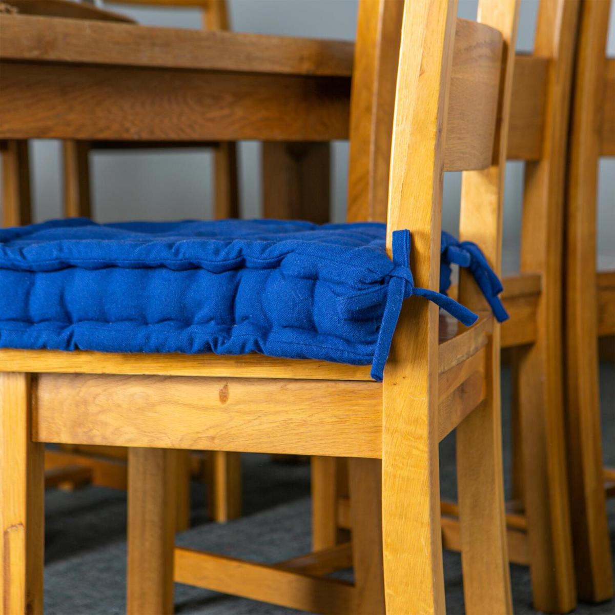 French Mattress Chair Seat Cushions - 40cm - Pack of 6 - Blue – image 4