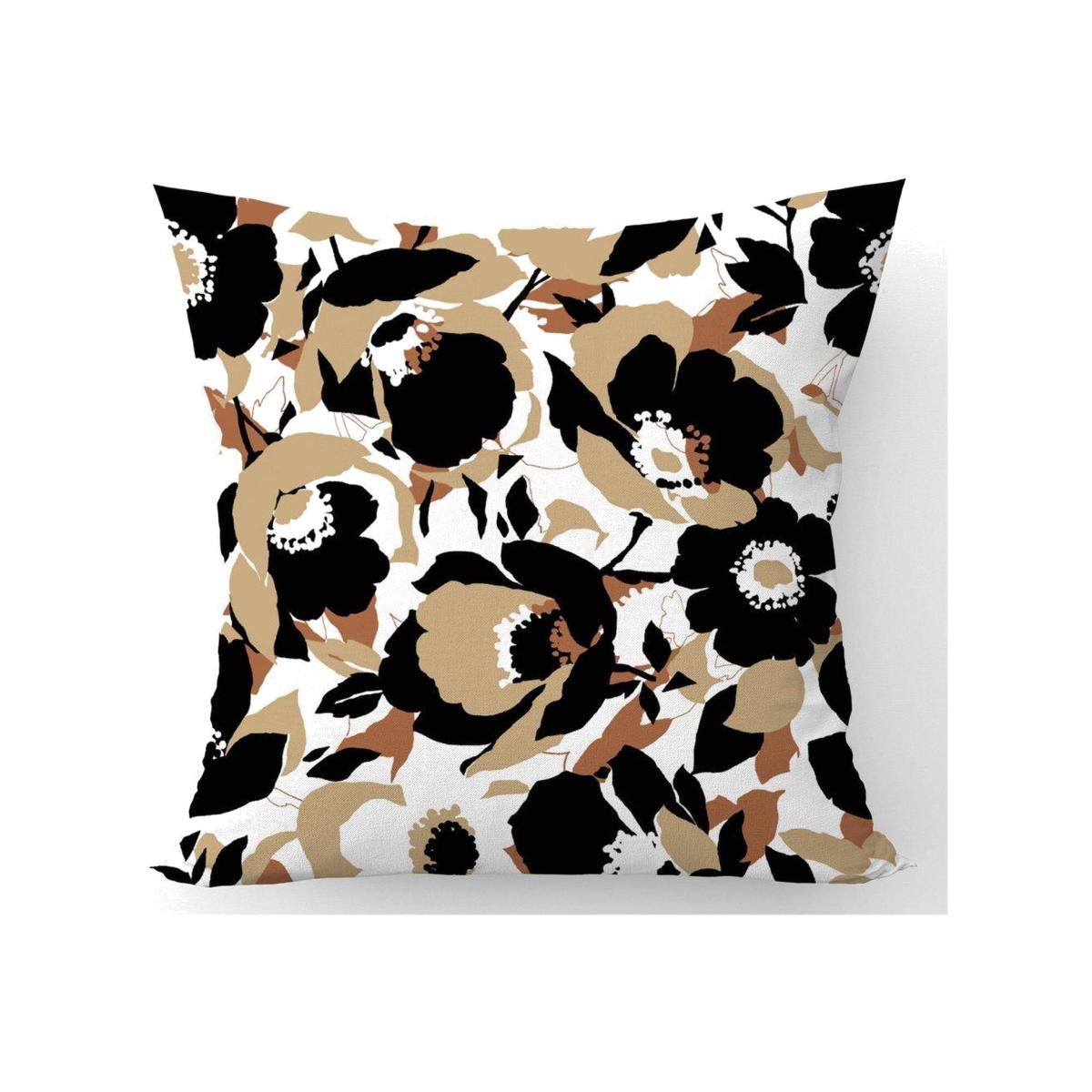 Modern Flower Pattern Cushion - Brown / 45cm – image 1
