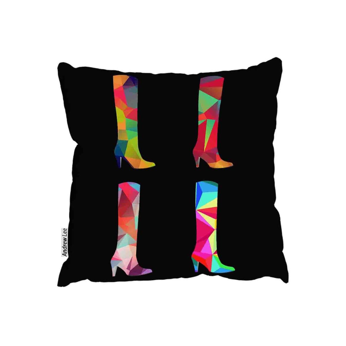 Geometric Boots Outdoor Cushion - Black / 60cm – image 2