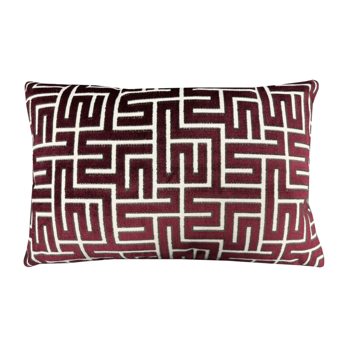 Berlin Cut Velvet Cushion - Burgundy – image 1