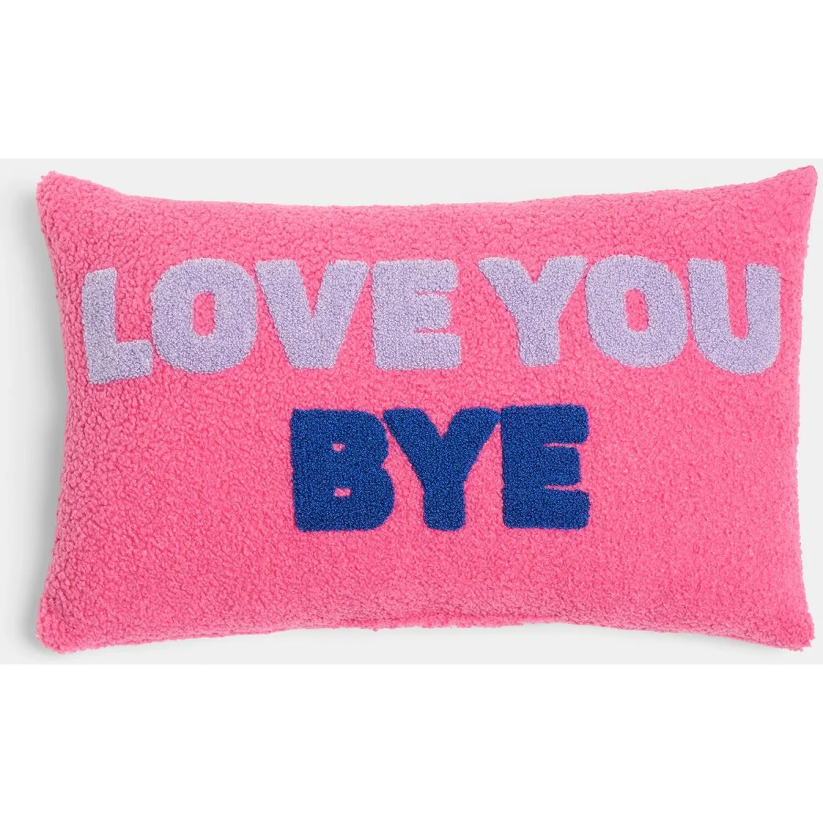 OHS Love You Bye Slogan Cushion - Pink/Blue – image 5