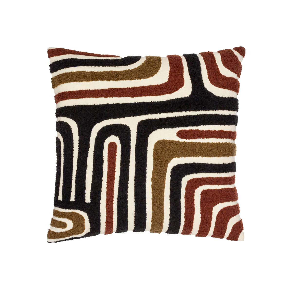 Abbe Tufted Feather Rich Filled Cushion - Ox Blood