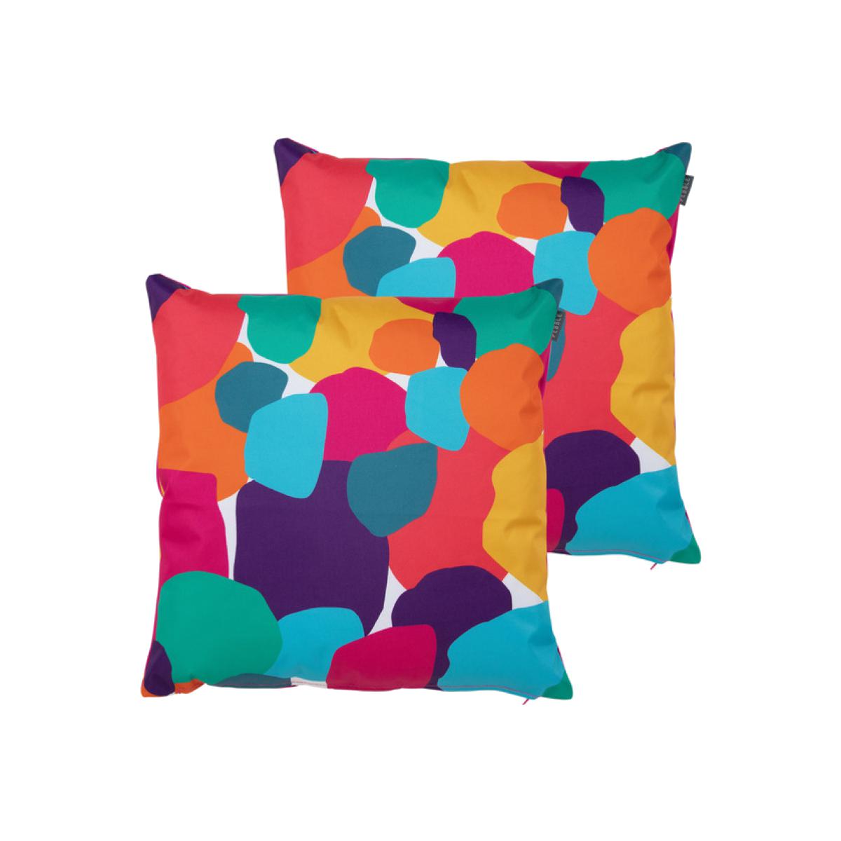 Abstract Bright Outdoor Cushion (Set of 2) - Pink
