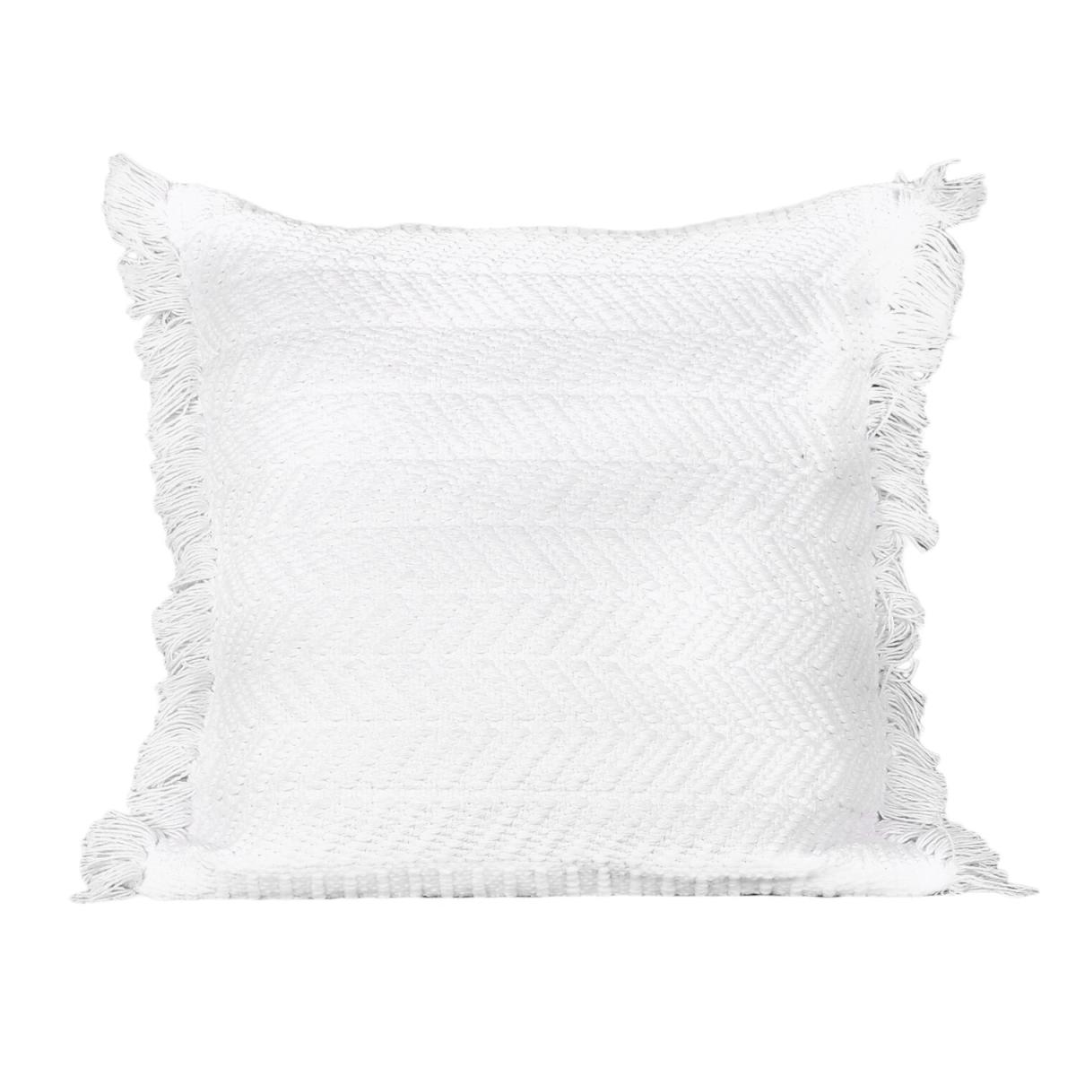 Chevron Outdoor Cushion - White – image 2