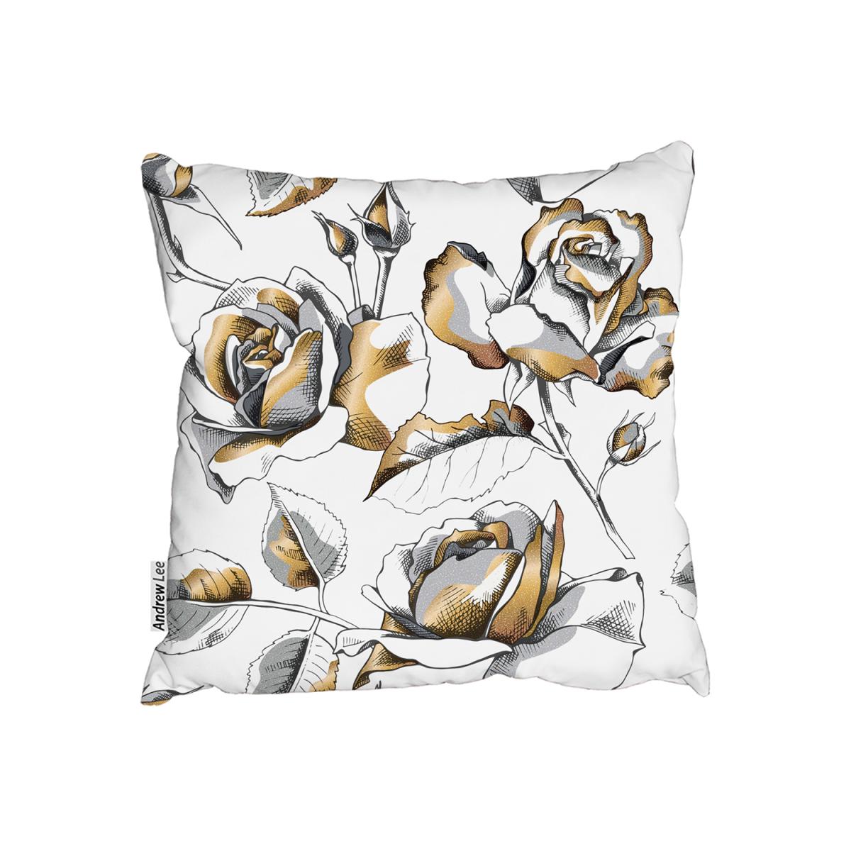 Golden Roses Outdoor Cushion - Yellow / 45cm – image 2