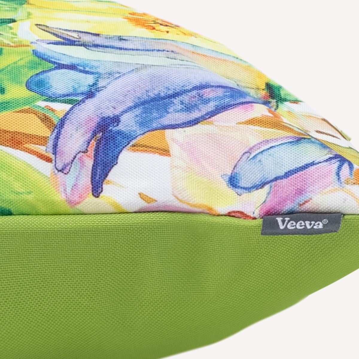 Veeva Painterly Floral Outdoor Cushion - Lime Green  / 2 – image 4