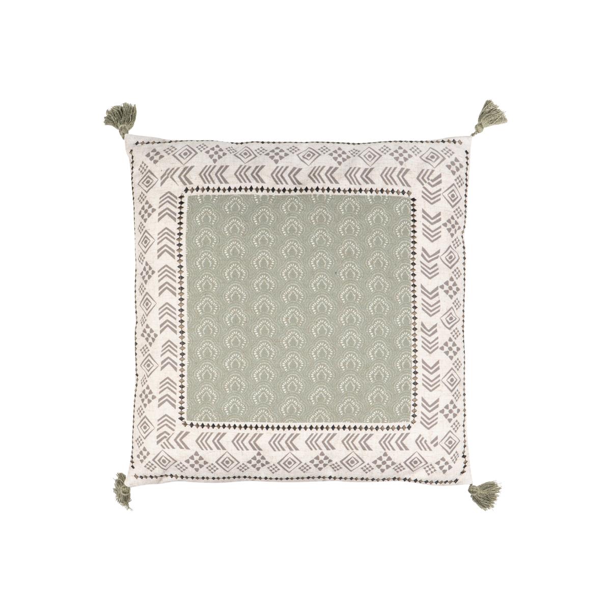 Nyala Embroidered Cushion Green