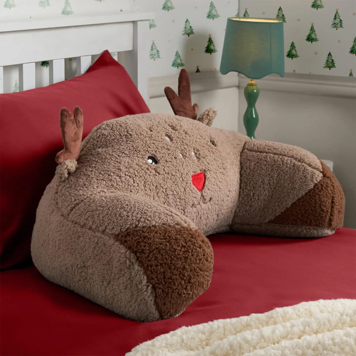OHS Kids Leopard Fleece Cuddle Cushion - Brown – image 2