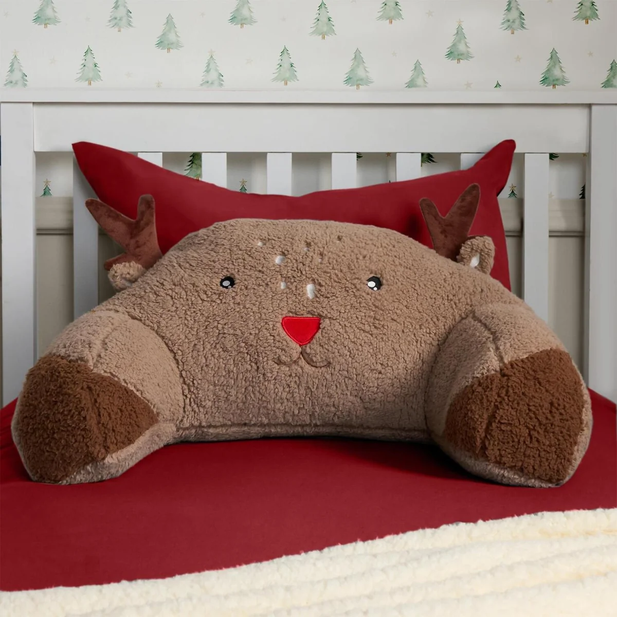 OHS Kids Leopard Fleece Cuddle Cushion - Brown – image 3