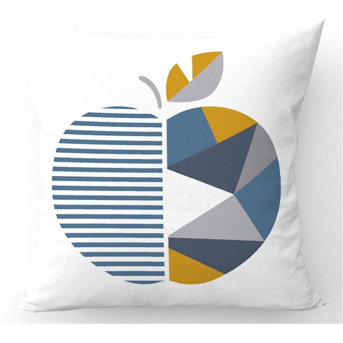 Geometric Apple Cushion - Blue / 45cm – image 2