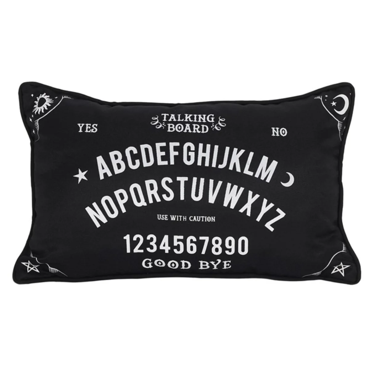 Black & White Talking Board Cushion Rectangular Fabric Decor Pillow - Black – image 2