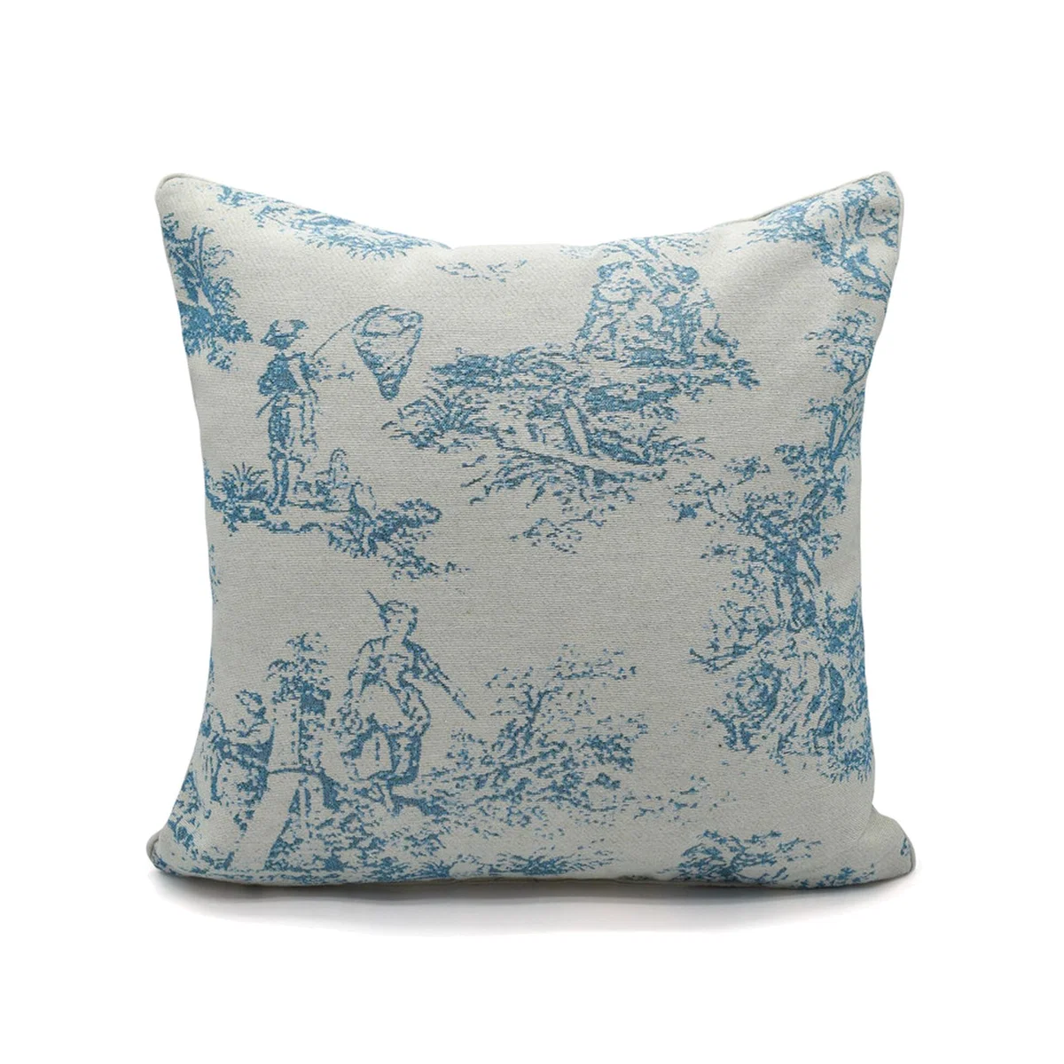 Traditional Toille Cushion - Blue
