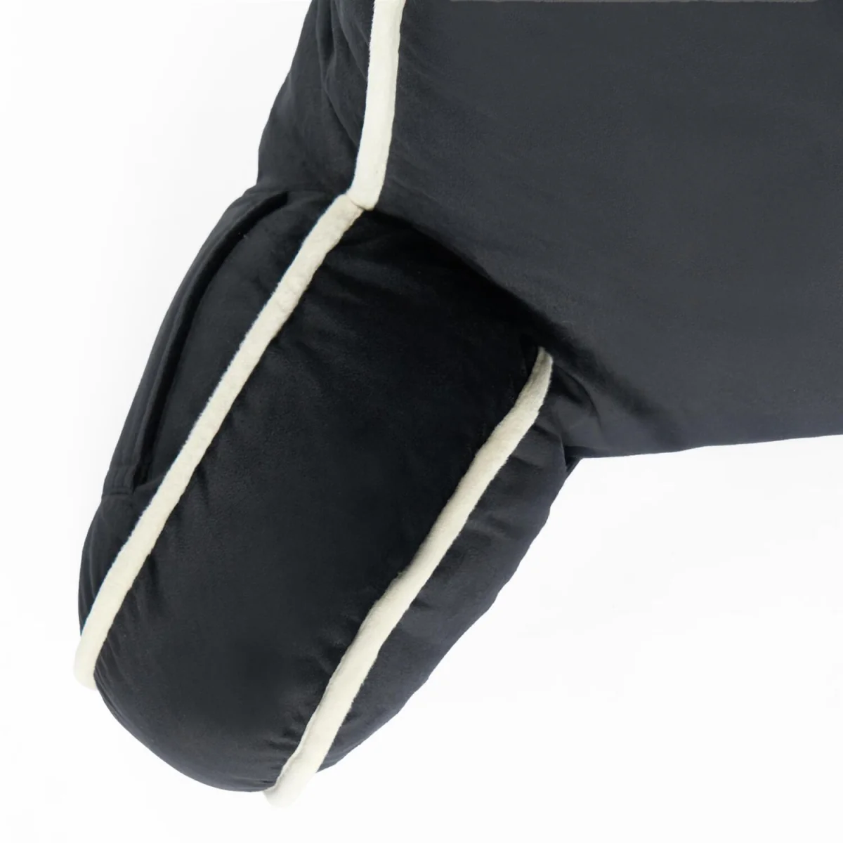 OHS Piped Edge Cuddle Cushion With Head Rest - Black – image 7