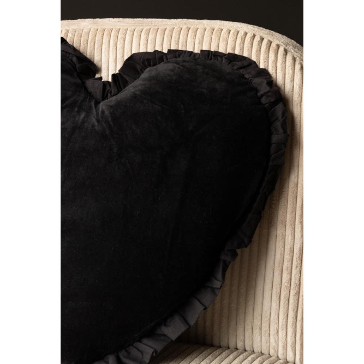 Heart Leopard Print Velvet Ruffle Cushion – image 6