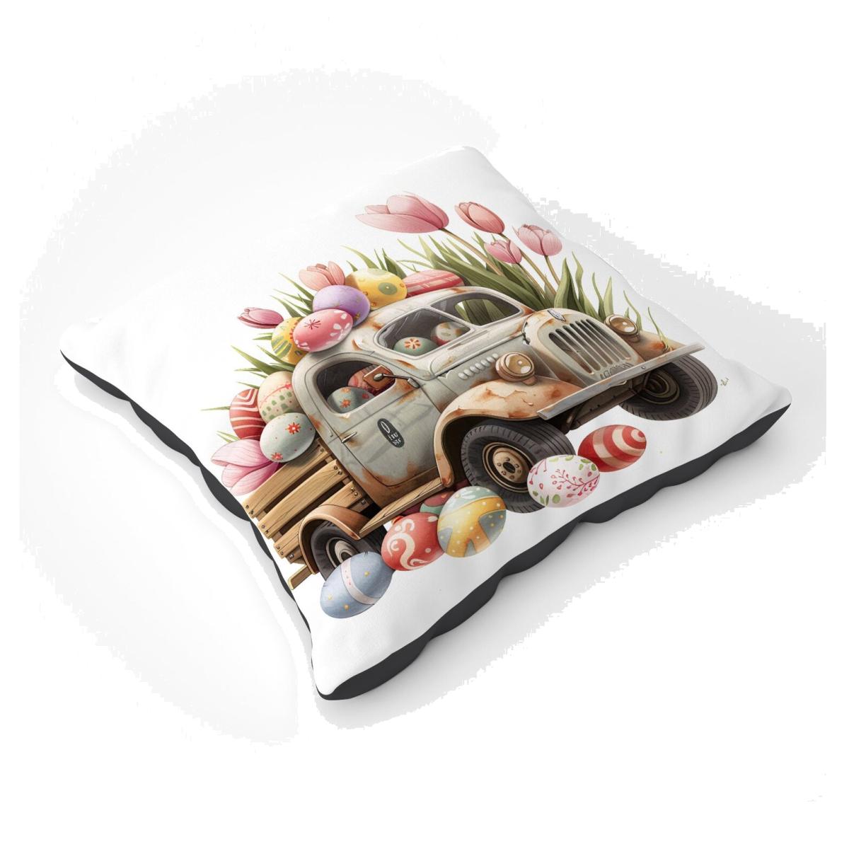 Easter Truck with Eggs Floor Cushion - Neutral