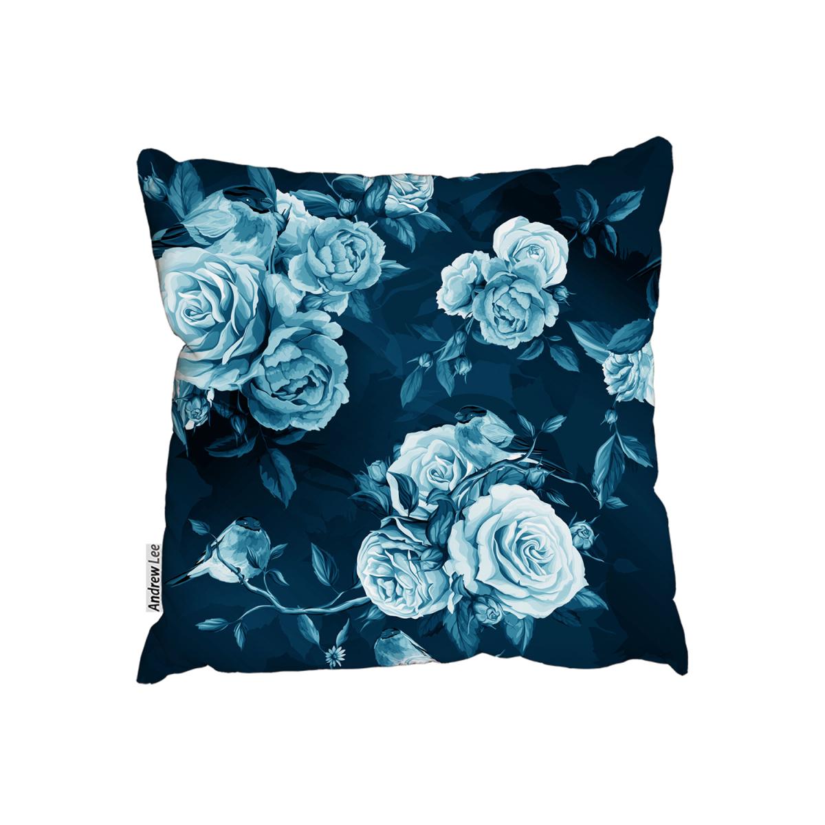 Roses Peony Outdoor Cushion - Blue / 45cm – image 2